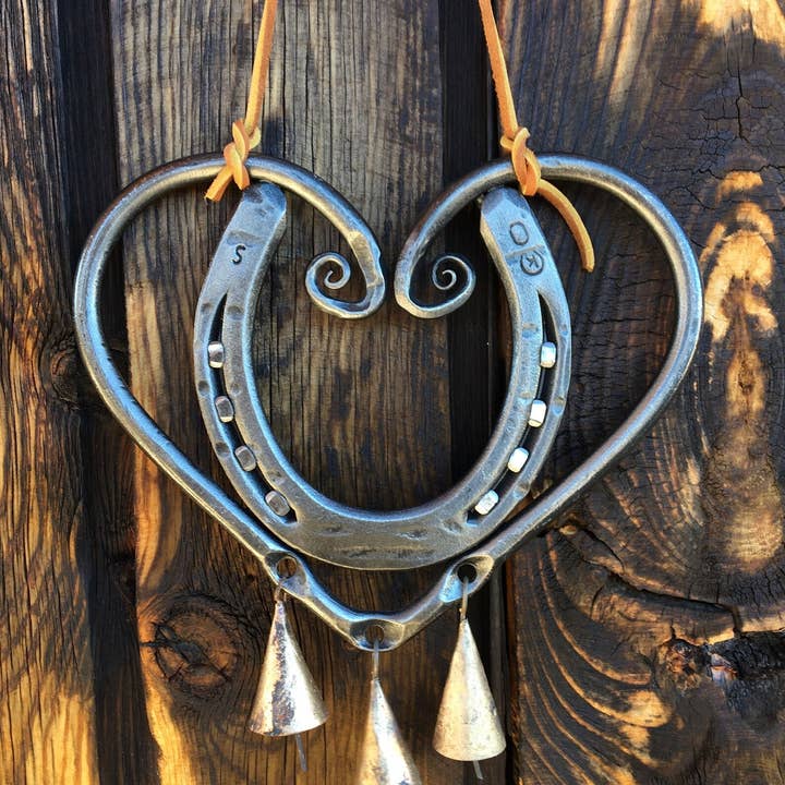 Lucky Love Wind Chime with Steel Nails for wholesale by Backcountry Blacksmith Inc.