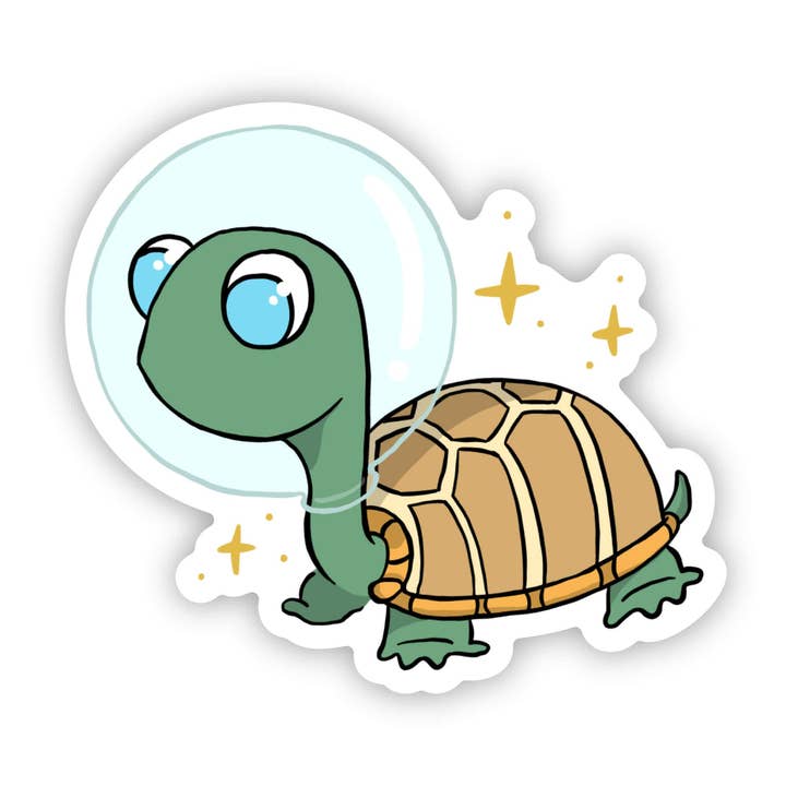 Astronaut Turtle Sticker for wholesale by Big Moods