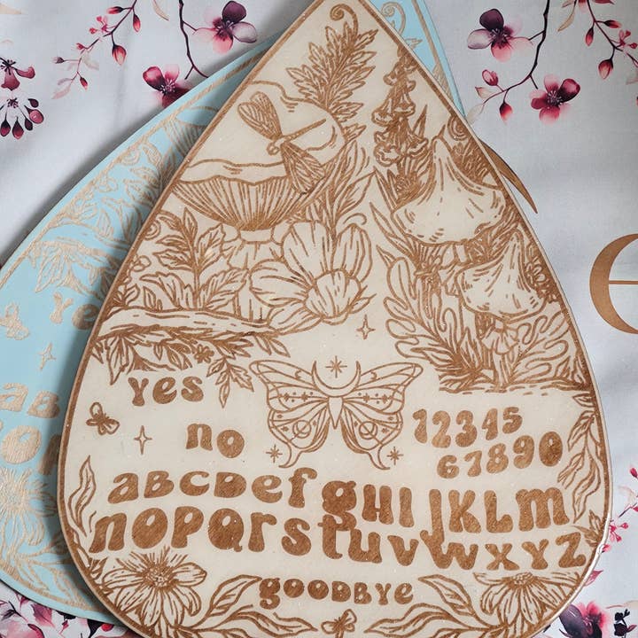 Planchette Spirit Tablero blanco inspirado en la naturaleza bohemia para venta al por mayor de Ink and Flowers Designs