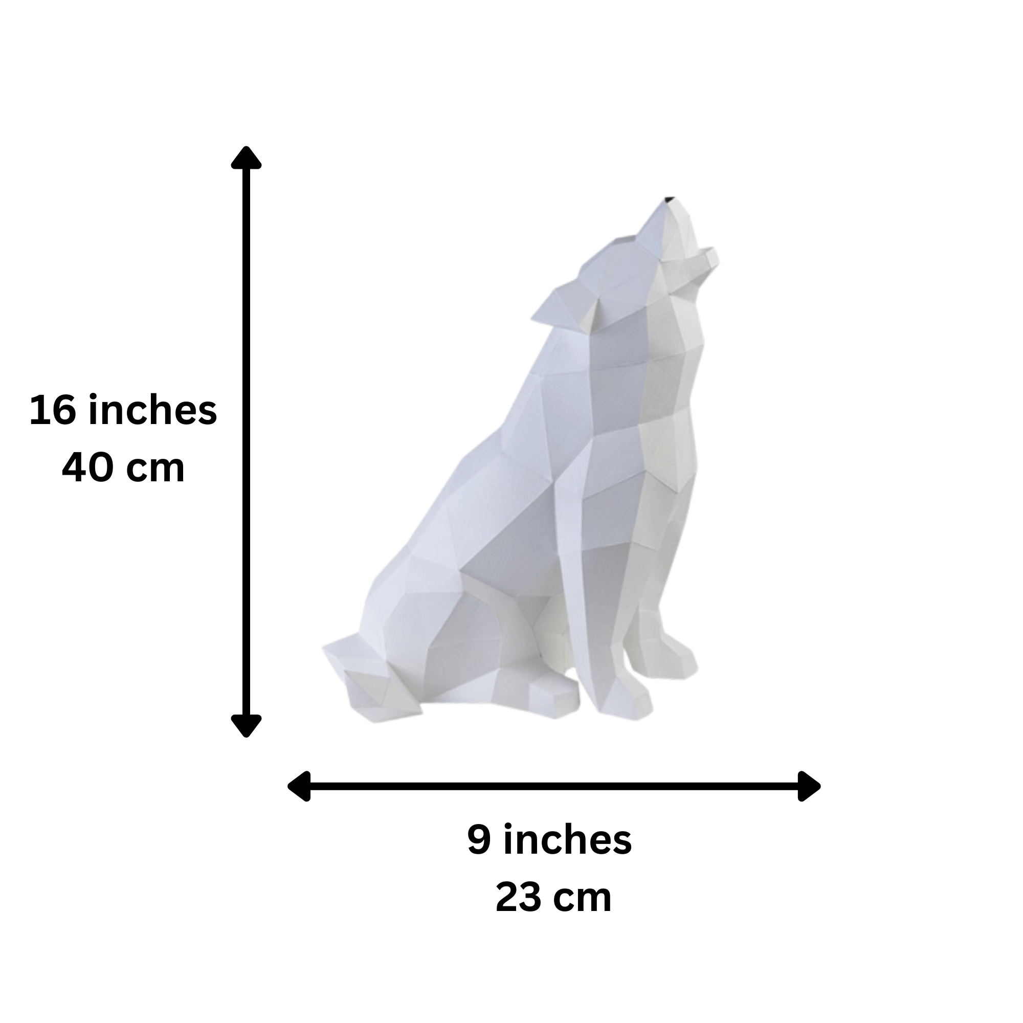 PAPERCRAFT WORLD – Großhandel Bastelset – Wolf 3D PaperCraft Origami Modell, Papierlampe36