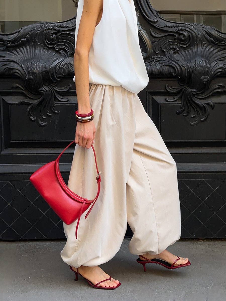 alberalkirk - Wholesale Pants - Women's - Drawstring Bloomer Pants Lightweight Options N5Z8524