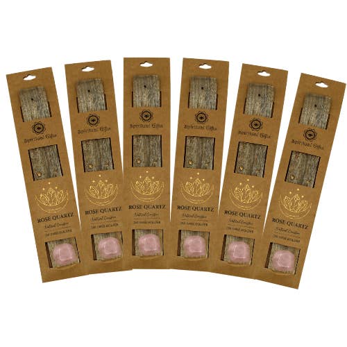 Incense Holder Rose Quartz Set 6 pcs for wholesale by Green Tree
