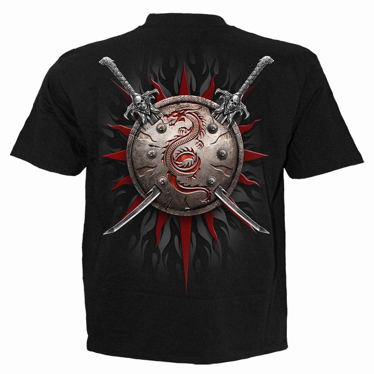 Spiral - Wholesale T-Shirt (Graphic) - Unisex - ORIENTAL DRAGON  - T-Shirt Black1