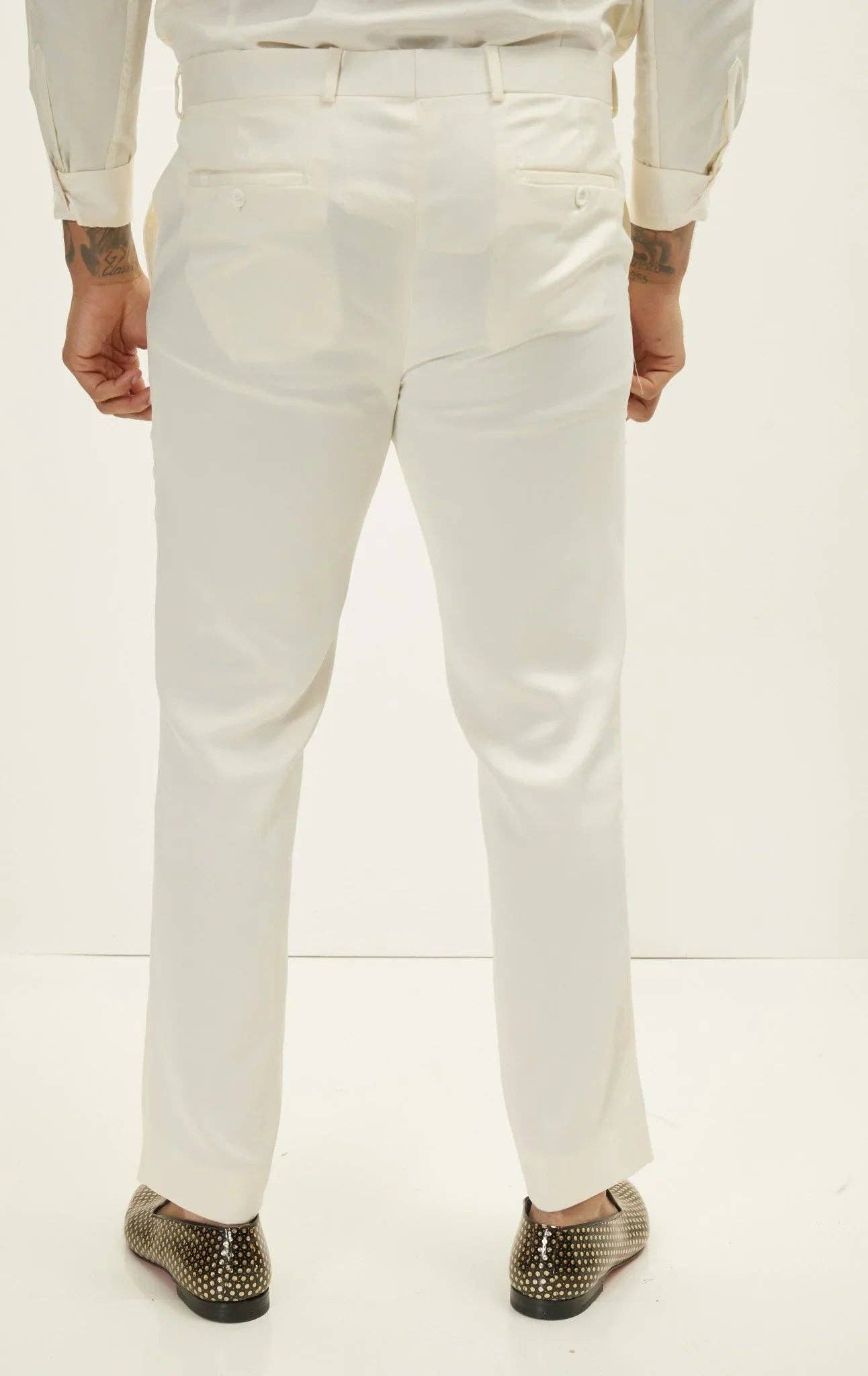 Men's The Wet Look Electric Tuxedo Jacket - White Gold for wholesale on Faire8