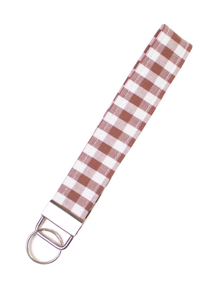 Mocha 1" Key Fob Wristlet Keychain for wholesale by TesMade Creations