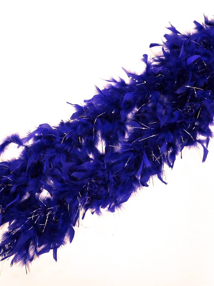 Wenchoice - Wholesale Costume - Kids - Purple Feather Silver Thread Boa1