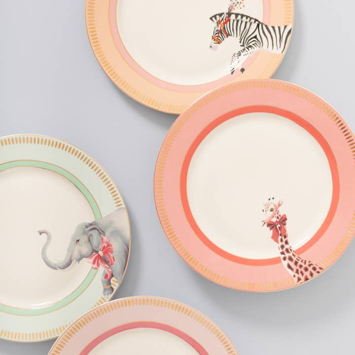 Yvonne Ellen - Wholesale Dinner Plate - Yvonne Ellen Animal Side Plates 20cm (Set of 4)