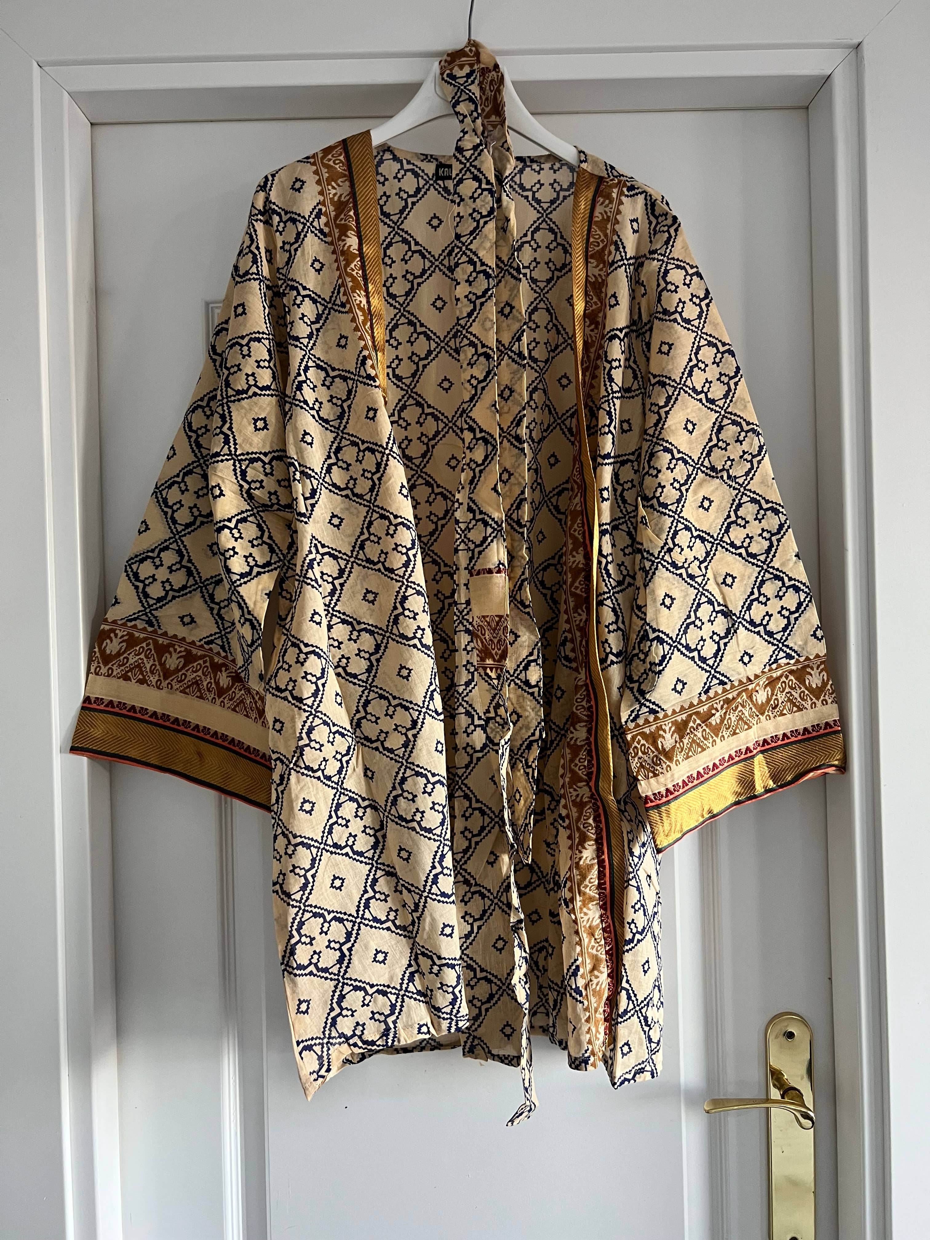Kinomy - Vente Kimono – femme - Kimono court pour femmes en coton avec motifs ethniques6