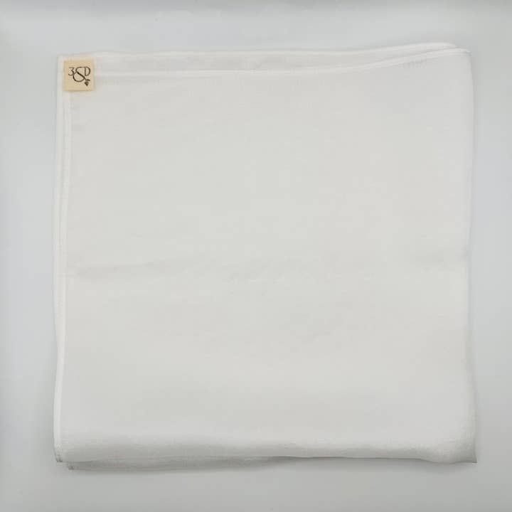 Three Storey Design - Wholesale Handkerchief – Unisex - Plain White Silk Pocket Square / Handkerchief ( prepared for dyeing )1