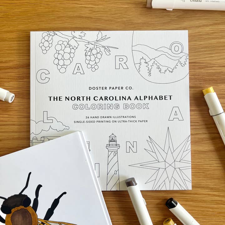 Doster Paper Co. - Wholesale Colouring and activity book – adult - North Carolina Alphabet Coloring Book W/ PERFORATED SHEETS!4