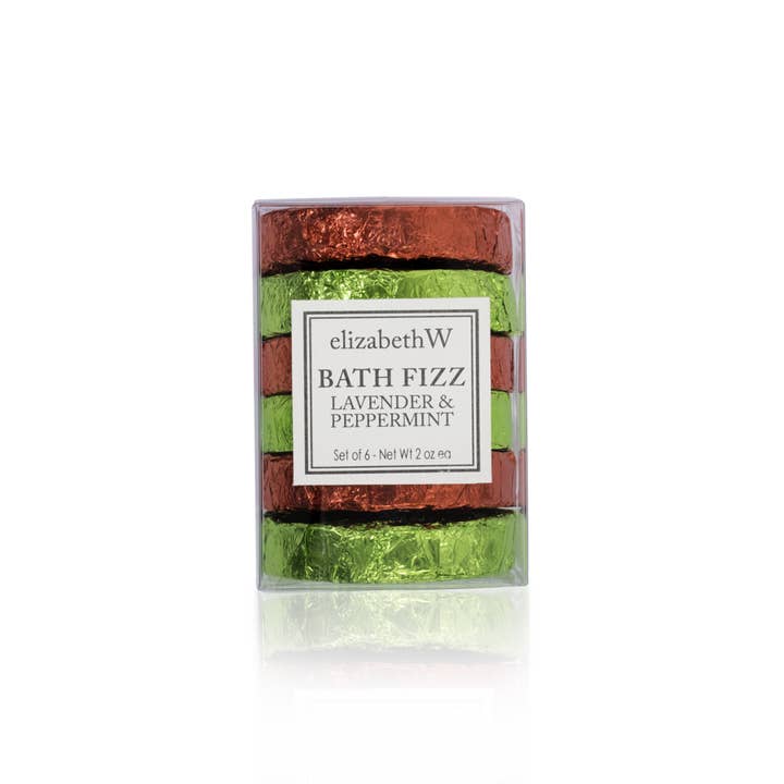 elizabethW - Venta al por mayor Bombas de baño - Bath Fizz - Juego de 6 unidades, lavanda y menta