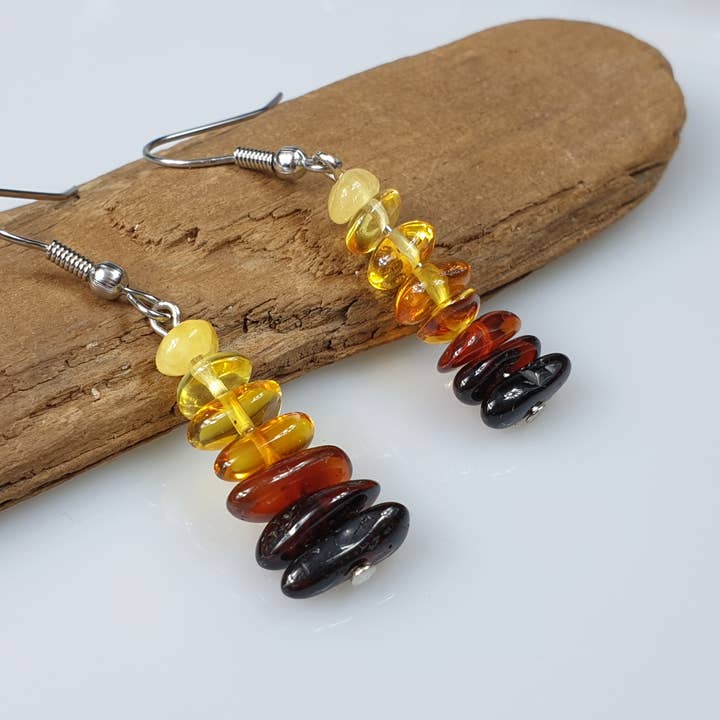 AmberLithuania - Wholesale Dangle Earrings - amber Earrings, Ear wire gemstone earrings, crystal earrings4