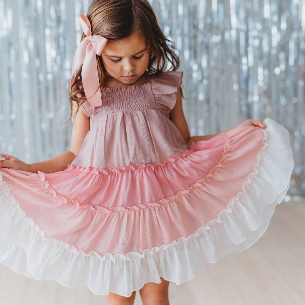 Cheeky Plum - Wholesale Dress - Kids - Brielle Shimmer Dress - Amour