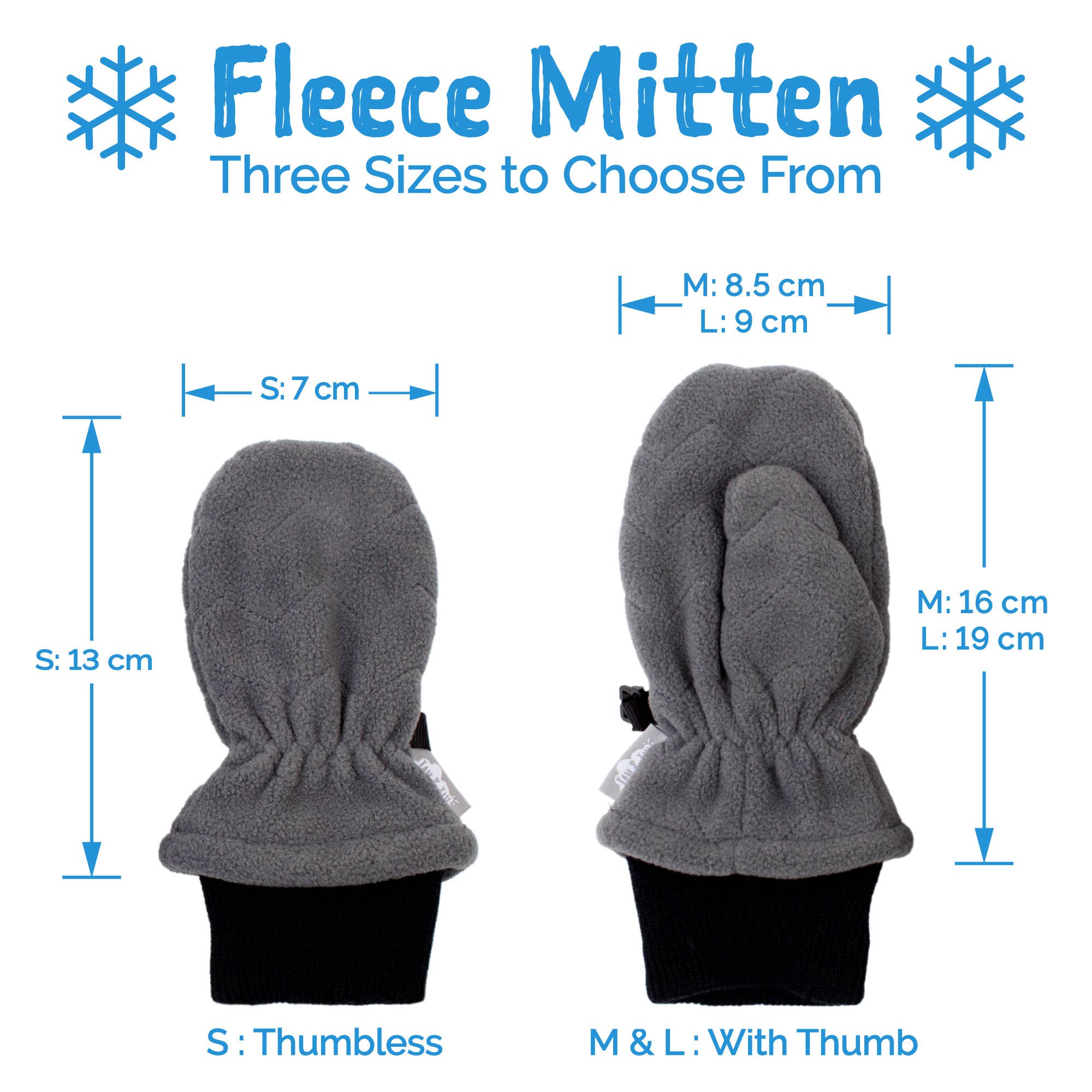 Jan & Jul - Wholesale Mittens - Kids - Dark Grey | Fleece Mittens2