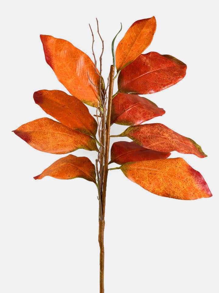 36in Fall Magnolia Leaf Spray for wholesale by Jamali Garden