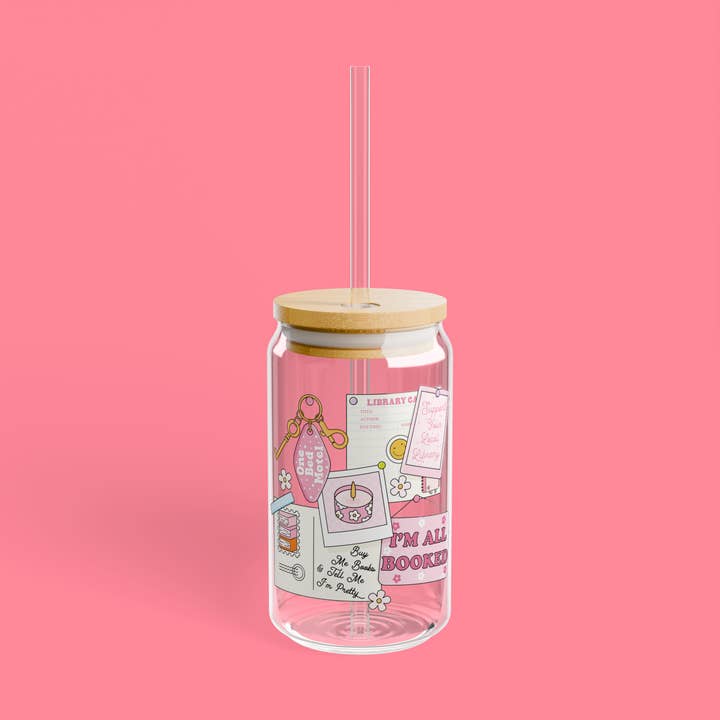 YellowBridge - Wholesale Drinking Glass/Cup - Im All Booked Beer Can Glass