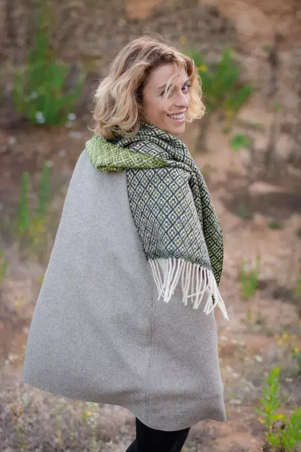 Chicoração – wholesale Scarf – Women's – Scarf - Flower Bi Dark Green | Pistachio3