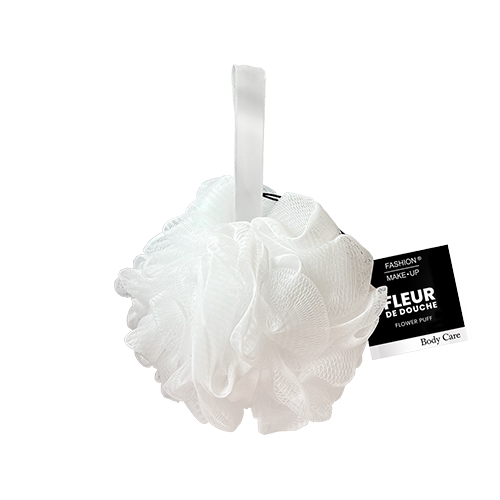 BEAUTY FOULE DIFFUSION - Wholesale Bath Pouf/Sponge - SHOWER FLOWER - 50g - 01 - WHITE - FASHION MAKE UP0