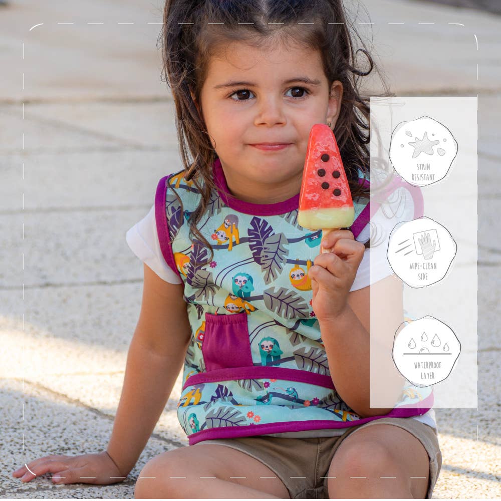 Close - Vente Bavoir - bébés - Bavoir tablier sans manches Pop-in étanche Close pour la diversification alimentaire5