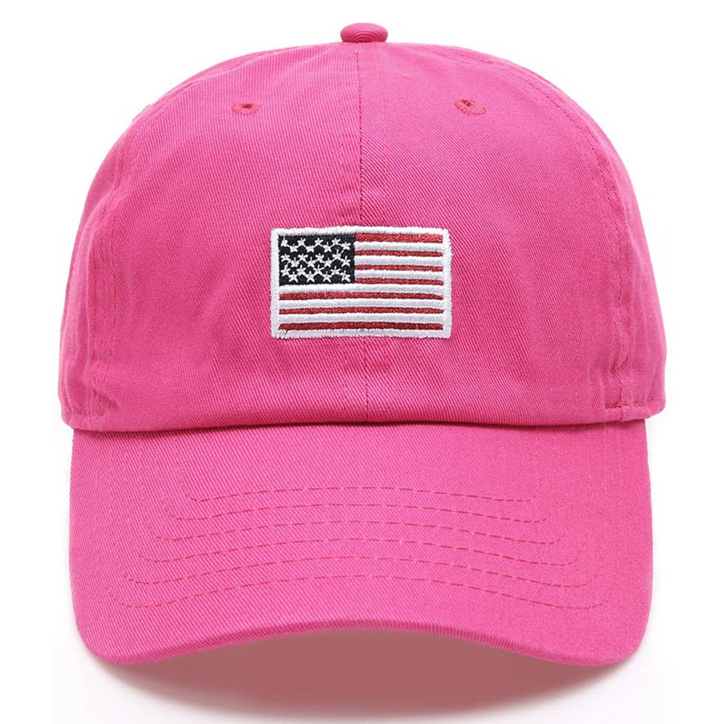 Fashion City – wholesale Baseball cap – Unisex – American Flag Patched Cotton Baseball Cap9
