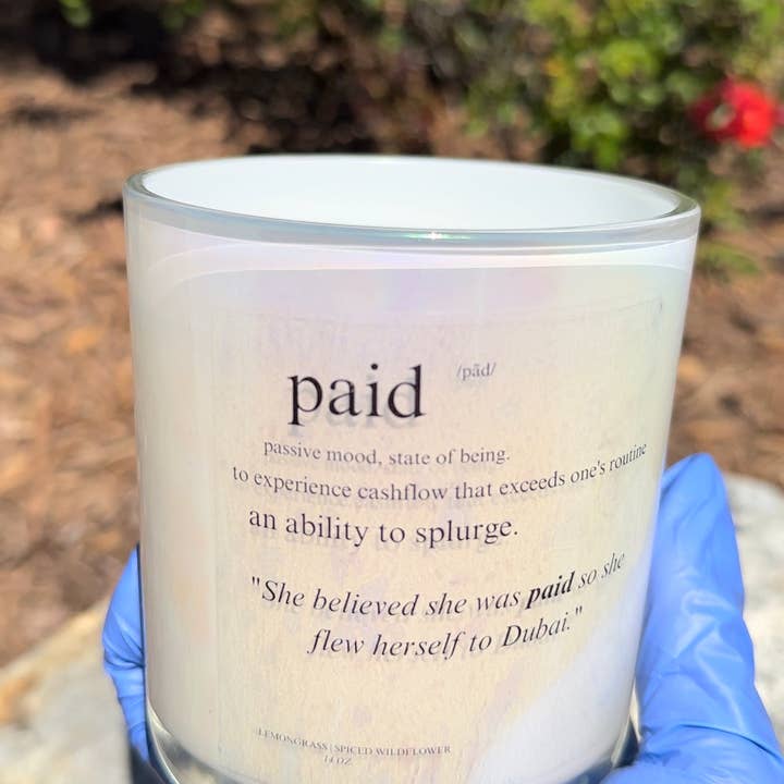 Bougie 12 oz payée pour la vente par Scents of Vision