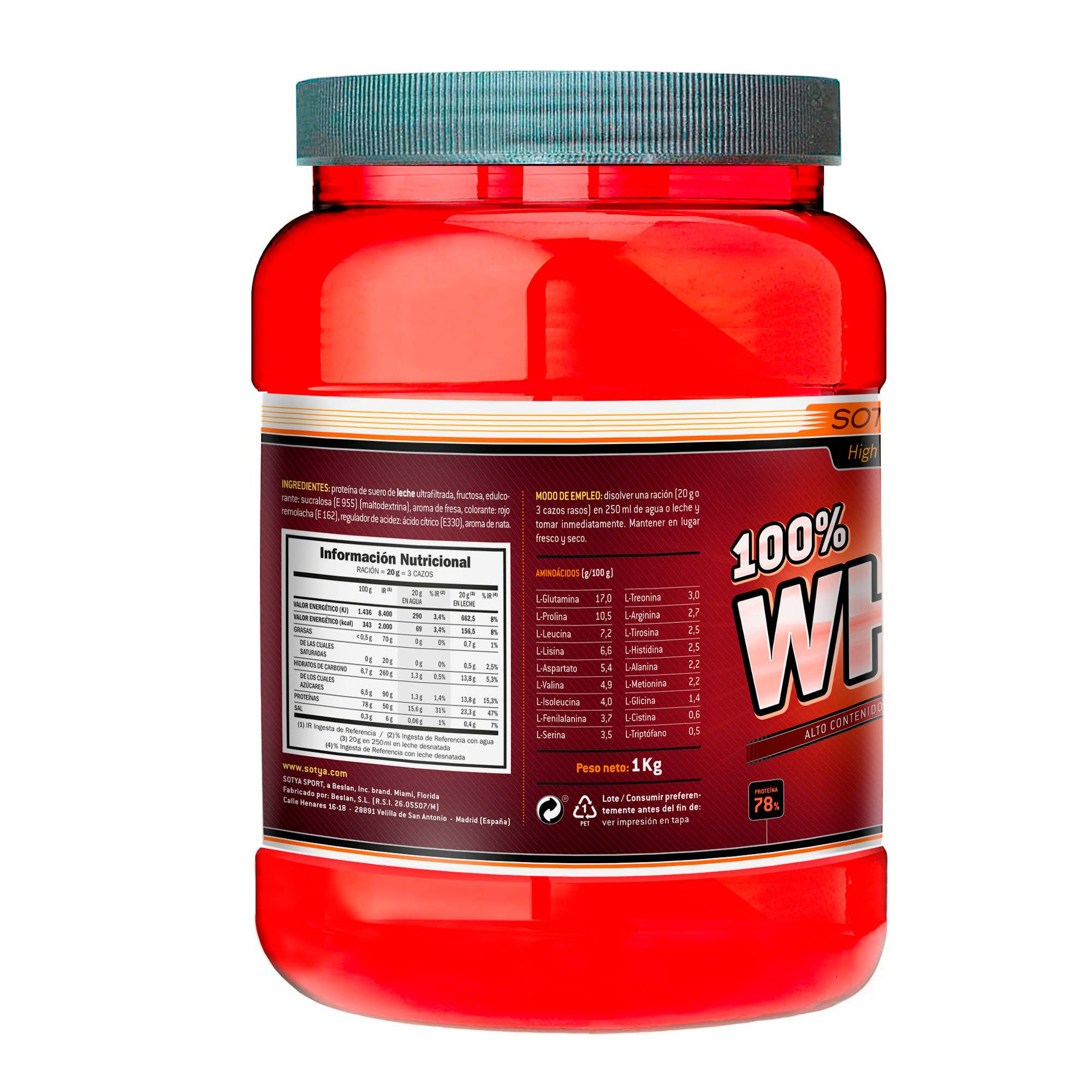 sotya - Wholesale Protein/Superfood Powder - Sotya-Sportsmen - Whey Protein 100% Fre/Cream Powder 1kg1