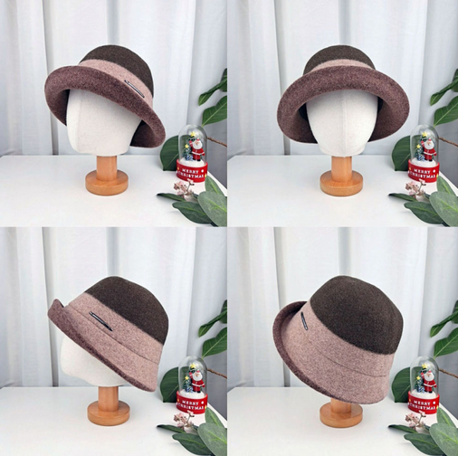 Comfortarians - Wholesale Bucket Hat - Women's - Women's Winter Bungee Bucket Hat Wool Color block FW2