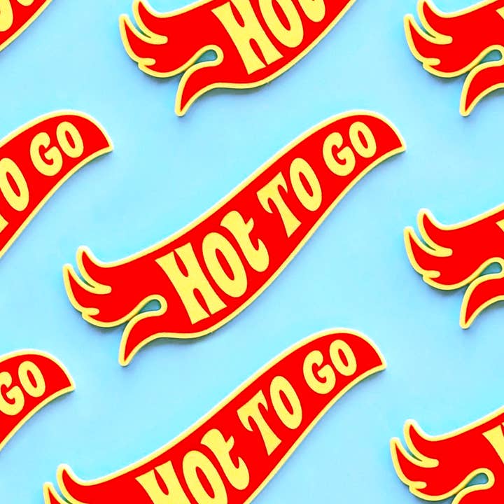 Hot To Go Acrylic Hairclip for wholesale by Bad Artist Co