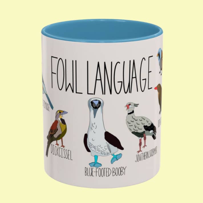 Acorn & Artisan - Wholesale Coffee Mug - Funny Bird Coffee Mug | Fowl Language Dishwasher Safe Mug1