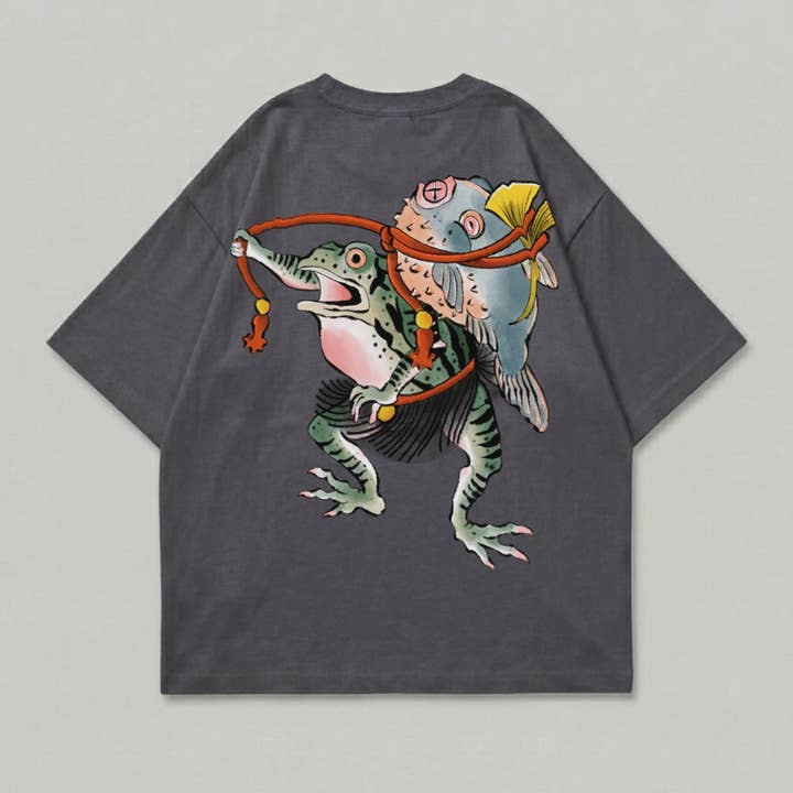 Camiseta de hombre corte boxy El Pescador para venta al por mayor de Mary Cotton Couture