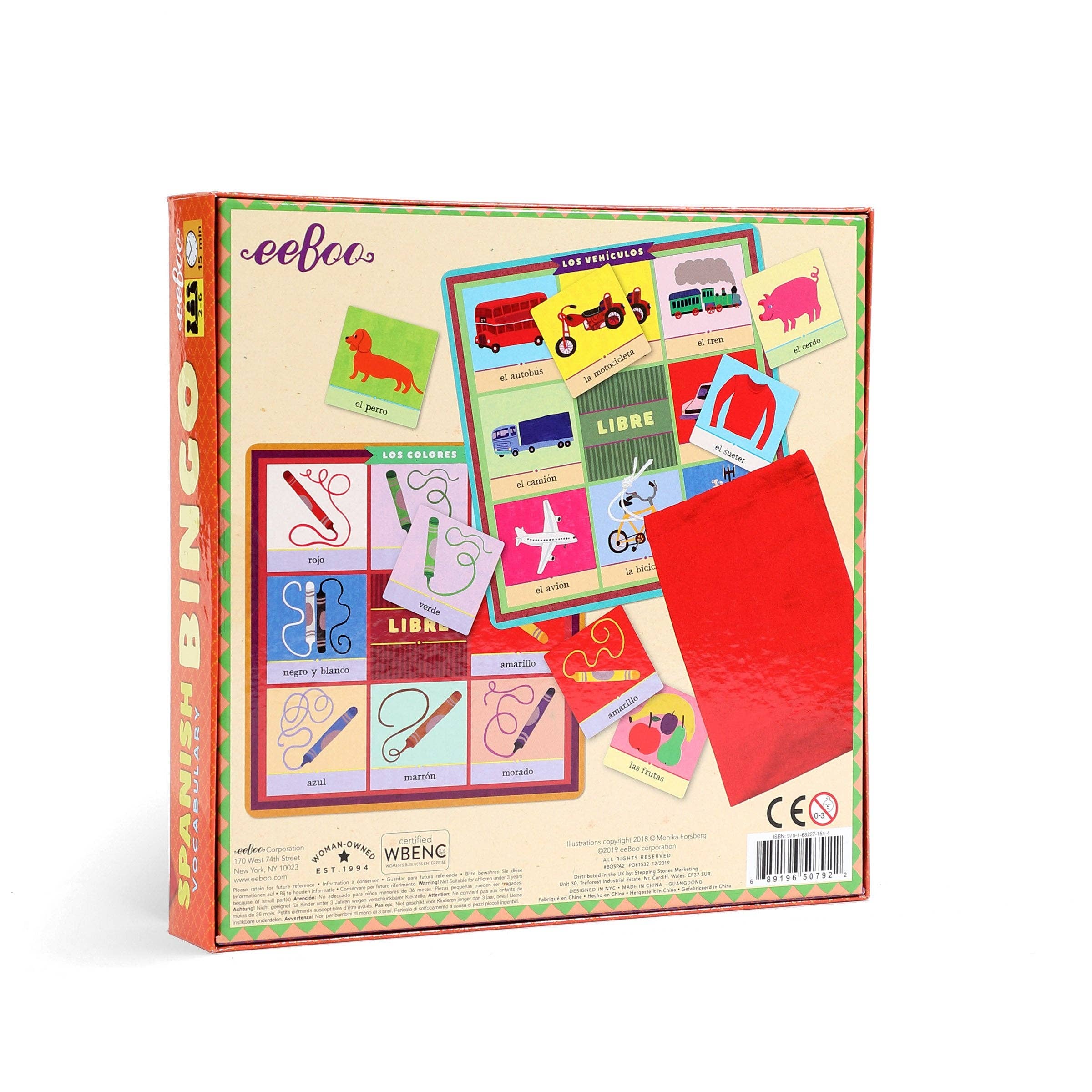 eeBoo - Wholesale Learning Cards - Kids & Baby - Spanish Bingo1