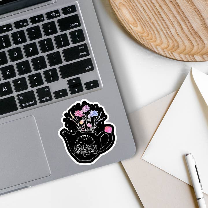 Rebel and Siren Stickers - Wholesale Sticker - Teapot | Flowers | Witchy | Waterproof Sticker | 2.5"1