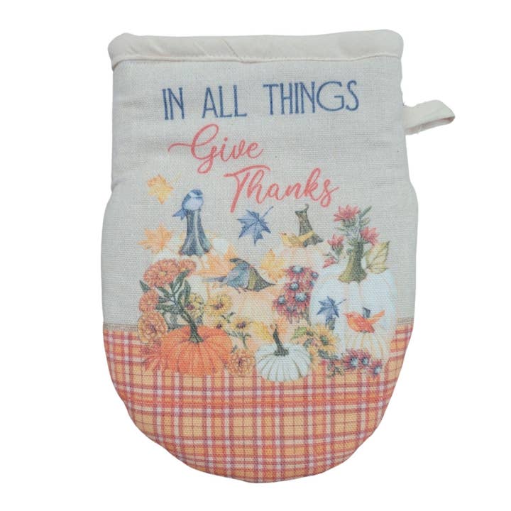 "Pumpkin Spice" Autumn-Themed Grabber Mitt for wholesale by Duke Imports