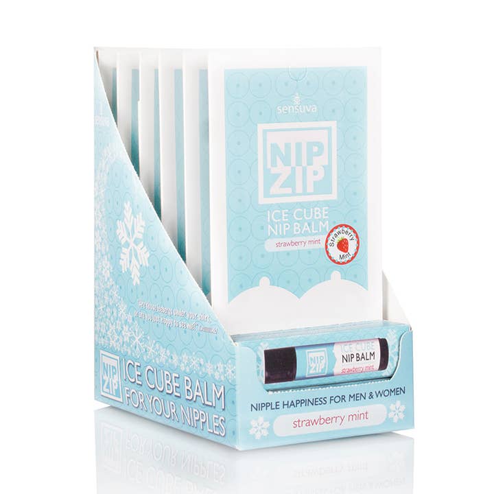 Nip Zip Strawberry Mint 12pc Carded Box Display for wholesale by Sensuva