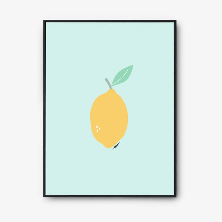 Lemon 5x7 Art Print for wholesale by LIEFdesign