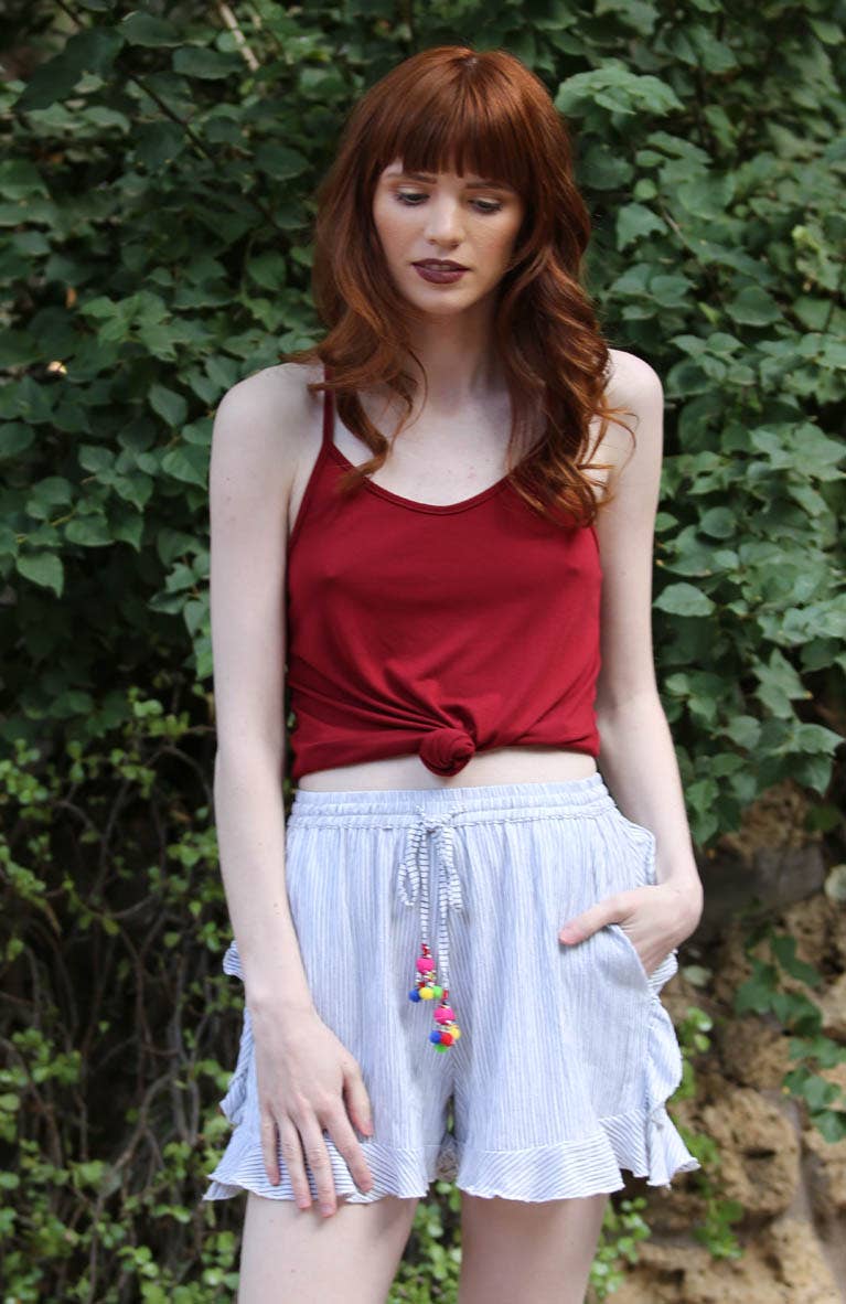 ANGIE - Vente Caraco – femme - DÉBARDEUR CAMISOLE À OURLET ARRONDI X2543-ASIS À DOS NAGEUR18