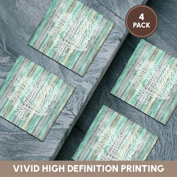 3dRose - Wholesale Coasters - 3dRose, A rustic weathered coastal and nautical coral design for beach decor., Coaster5