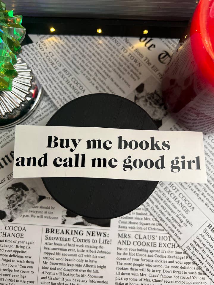 Buy Me Books & Call Me Good Girl Car And Laptop Decal for wholesale by Dark Delights Bootique