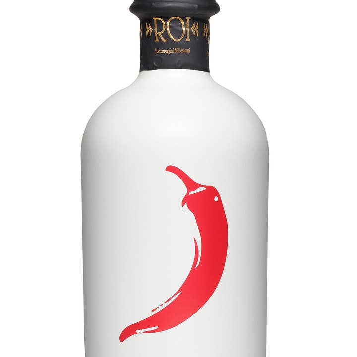 Mit Chili-Pfeffer angereichertes italienisches natives Olivenöl extra für den Großhandel von Mercato di Bellina