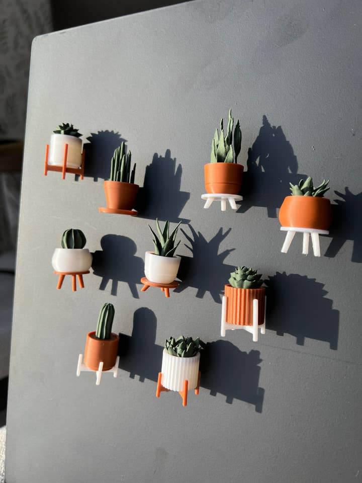 Mini 3D Plant Magnets – Set of 9 (Individually Packaged) for wholesale by Vintage by WPC