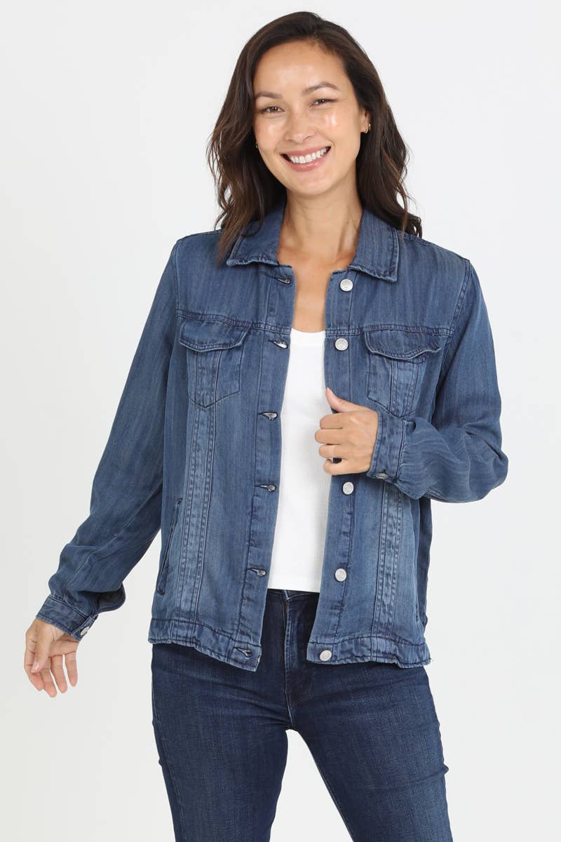 Nostalgia - Wholesale Denim Jacket - Women's - NJ919-ASIS TENCEL DENIM JACKET9
