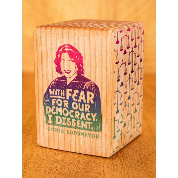 ARCHd - Wholesale Bookend - Iconic Woman Quote Bookend (sold individually) NATURAL WOOD15