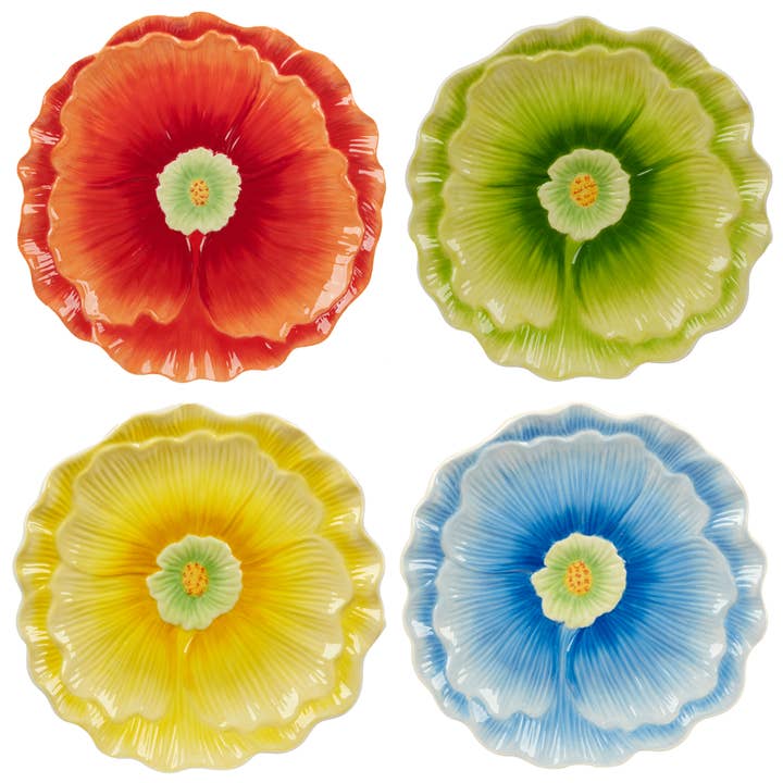 Certified International - Wholesale Dinner plate - Blossom Set of 4 3-D Floral Dessert Plates