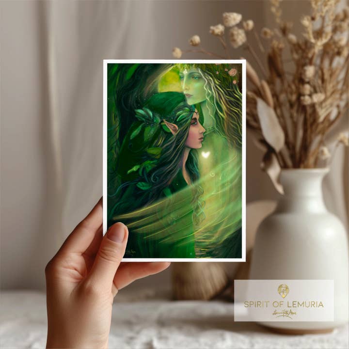 Mother Nature's Embrace - Blank Greeting Card for wholesale by Spirit of Lemuria