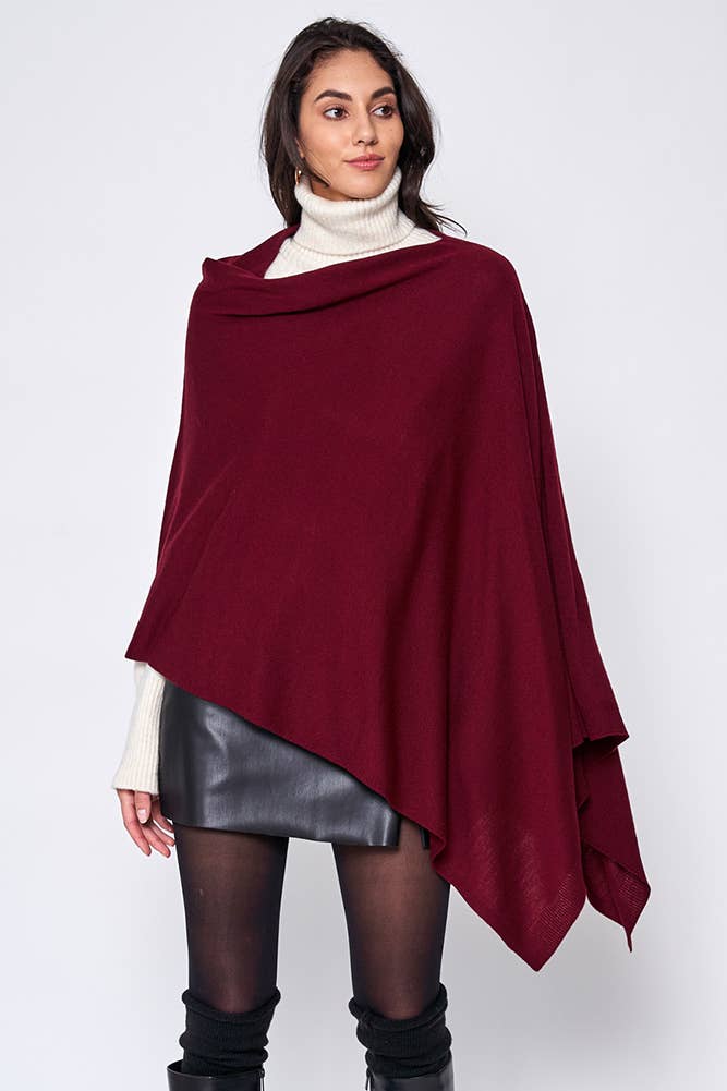 Hana - Wholesale Poncho - Women's - Solid Scarf Poncho1