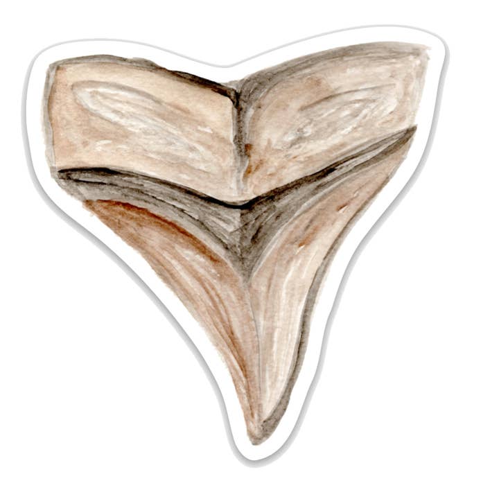 Sticker met haaitand voor wholesale door Island Haus Co