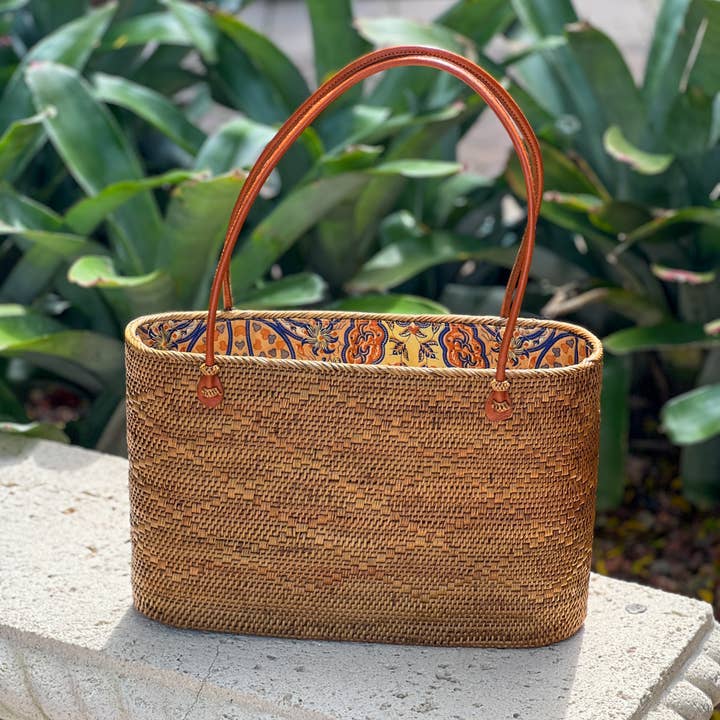 The Winding Road - Wholesale Tote Bag - Women's - Ata Vine Tote Bags - 3 Sizes, Small Medium and Large