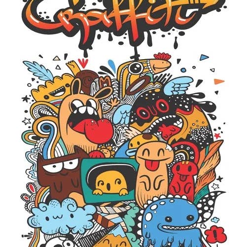 Books by splitShops - Wholesale Coloring & Activity Book - Adult - Graffiti: Street Art Coloring Book For Teens Adults, 50 Amazing Graffiti drawing, Calm & Relaxation - Paperback