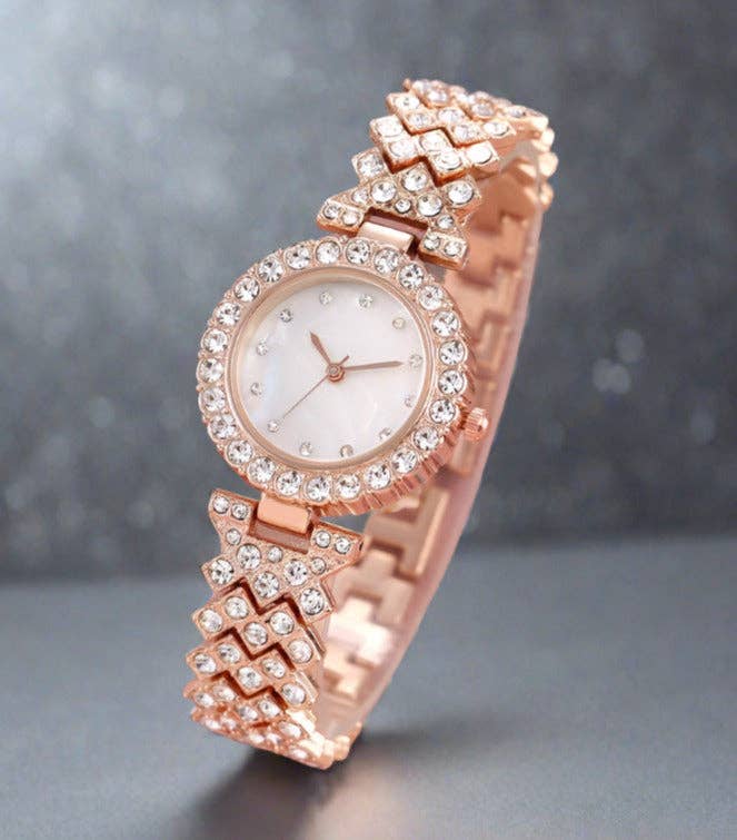 WoodWristCo - Wholesale Wrist Watch - Women's - Women's Fashion Trendy Rhinestone Women's Watches