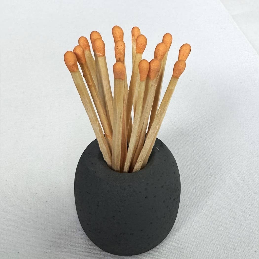 CJ Gift Goddess - Wholesale Match Holder - Concrete Match Holder/Toothpick Holder: Includes 25 Matches35
